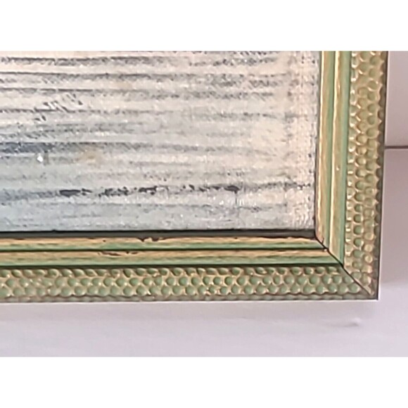 Japanese Silk Embroidery Tapestry Art Set Of 2 Textile Art VTG Green/Gold Frames - Picture 4 of 7